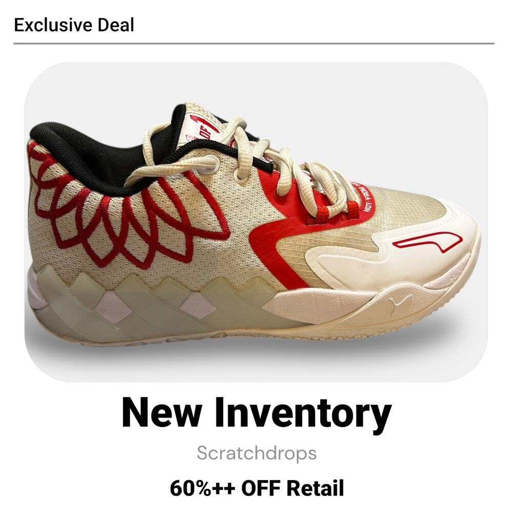 PUMA MB.02 Low “Be You” Men’s 8 Basketball Shoes Sand Red White 376941-10 / SM1